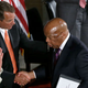 Nancy Pelosi and John Boehner greet John Lewis. (Getty Images)